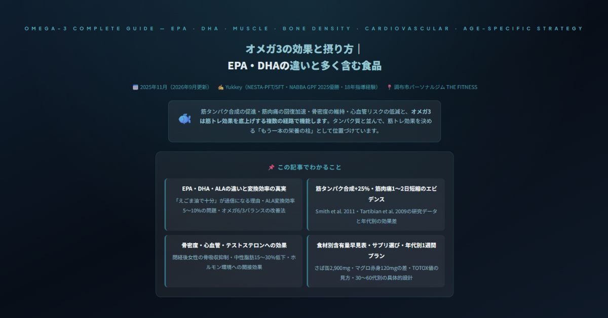 オメガ3の効果と摂り方