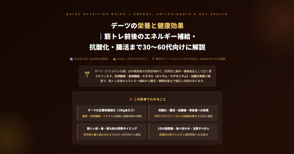 デーツの栄養と健康効果