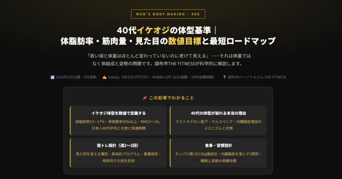 40代イケオジの体型