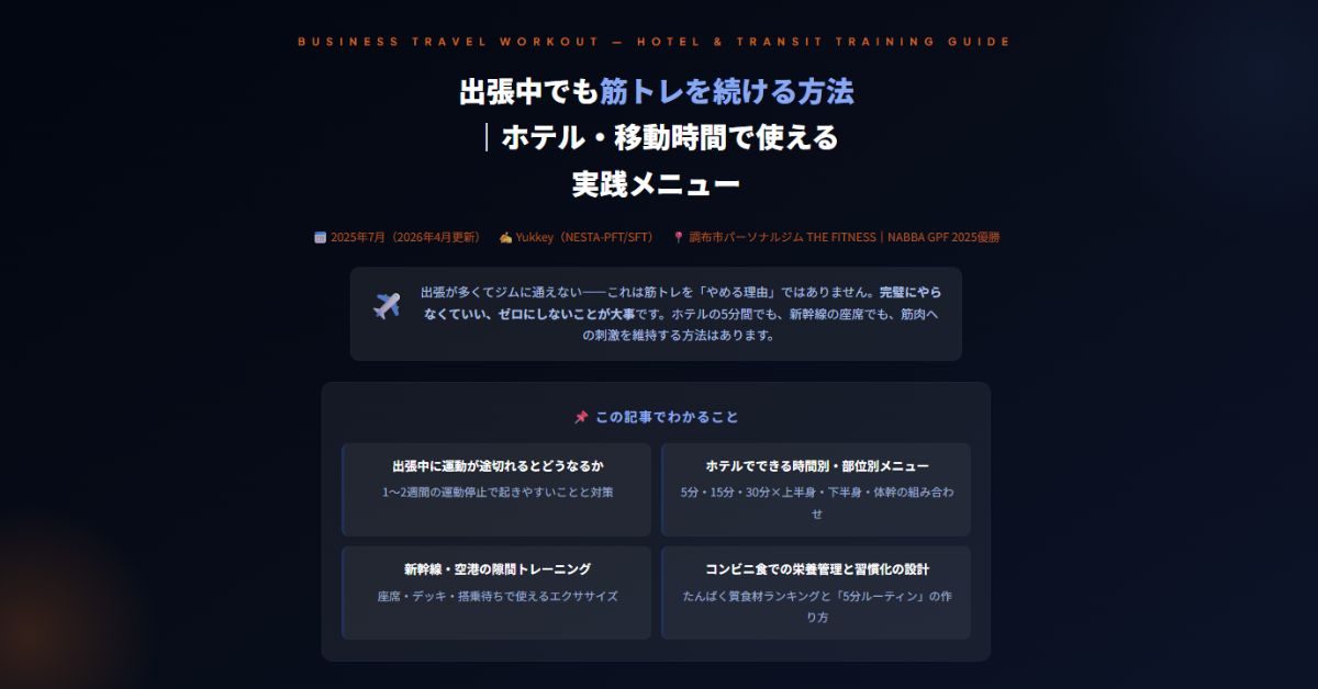 出張中でも筋トレ