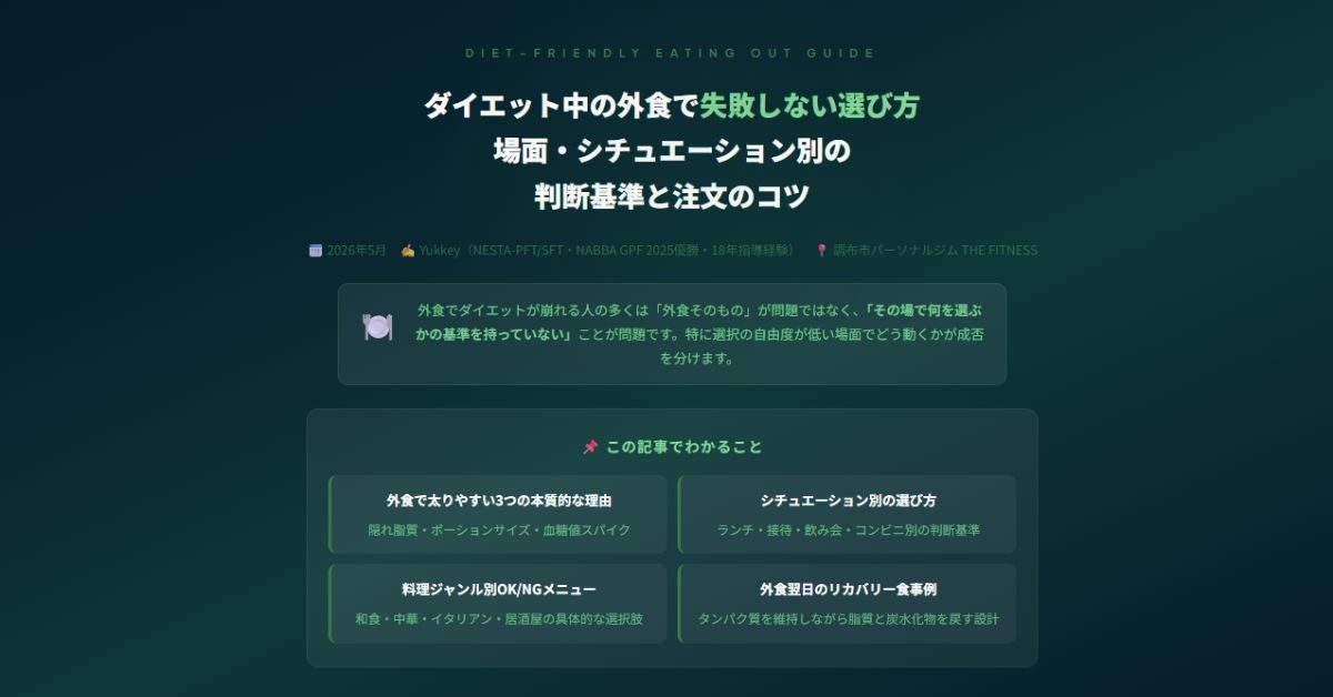 ダイエット中の外食で失敗しない選び方