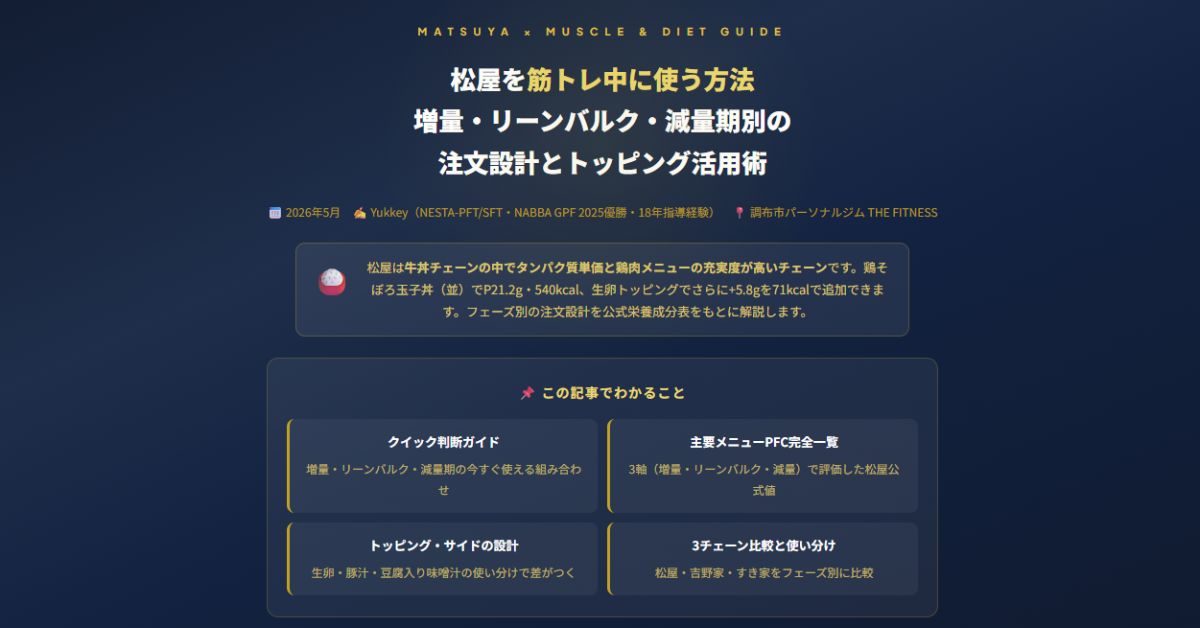 松屋を筋トレ中に使う方法