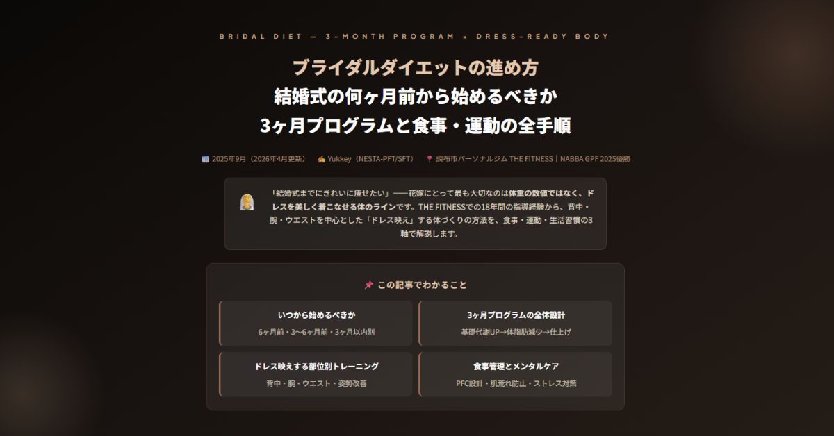 ブライダルダイエットの進め方