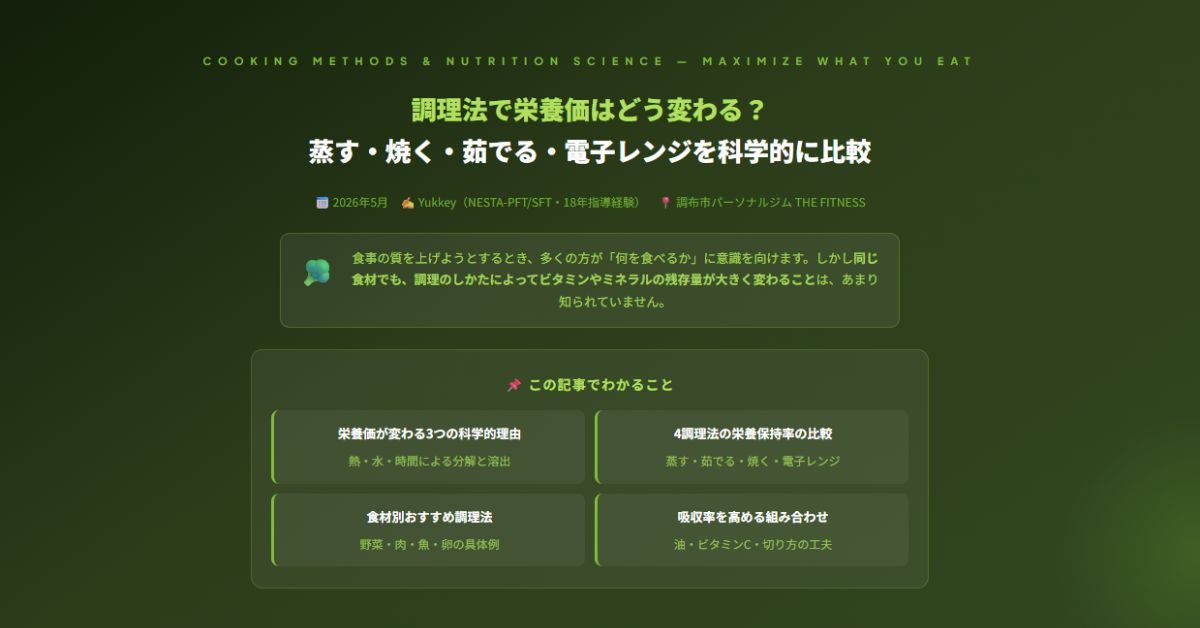 調理法で栄養価はどう変わる