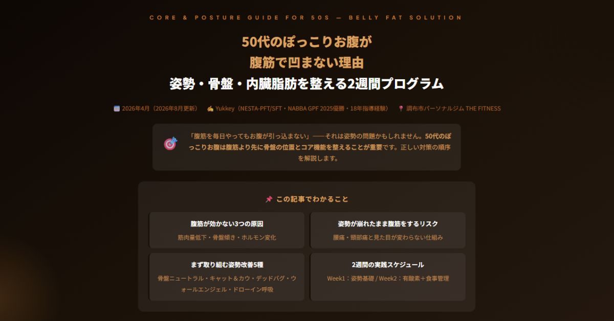 50代のぽっこりお腹が腹筋で凹まない理由
