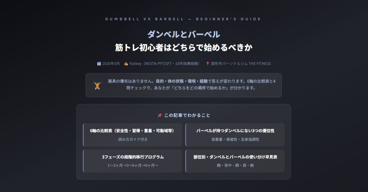 ダンベルとバーベル