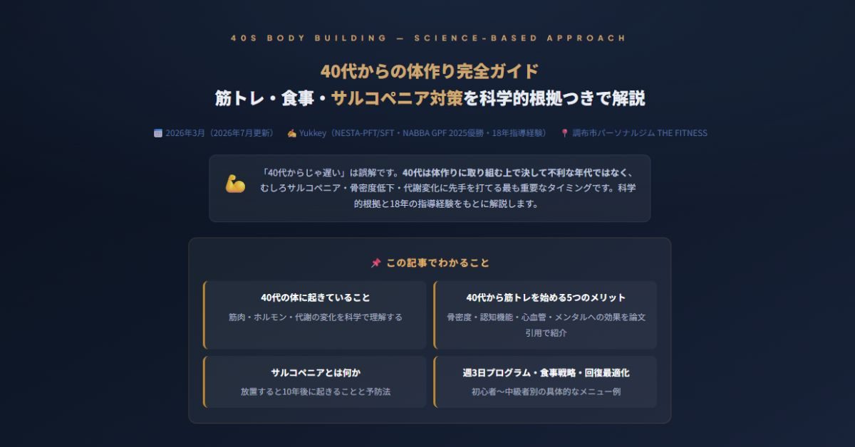 40代からの体作り完全ガイド