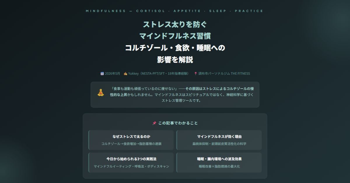 ストレス太りを防ぐマインドフルネス