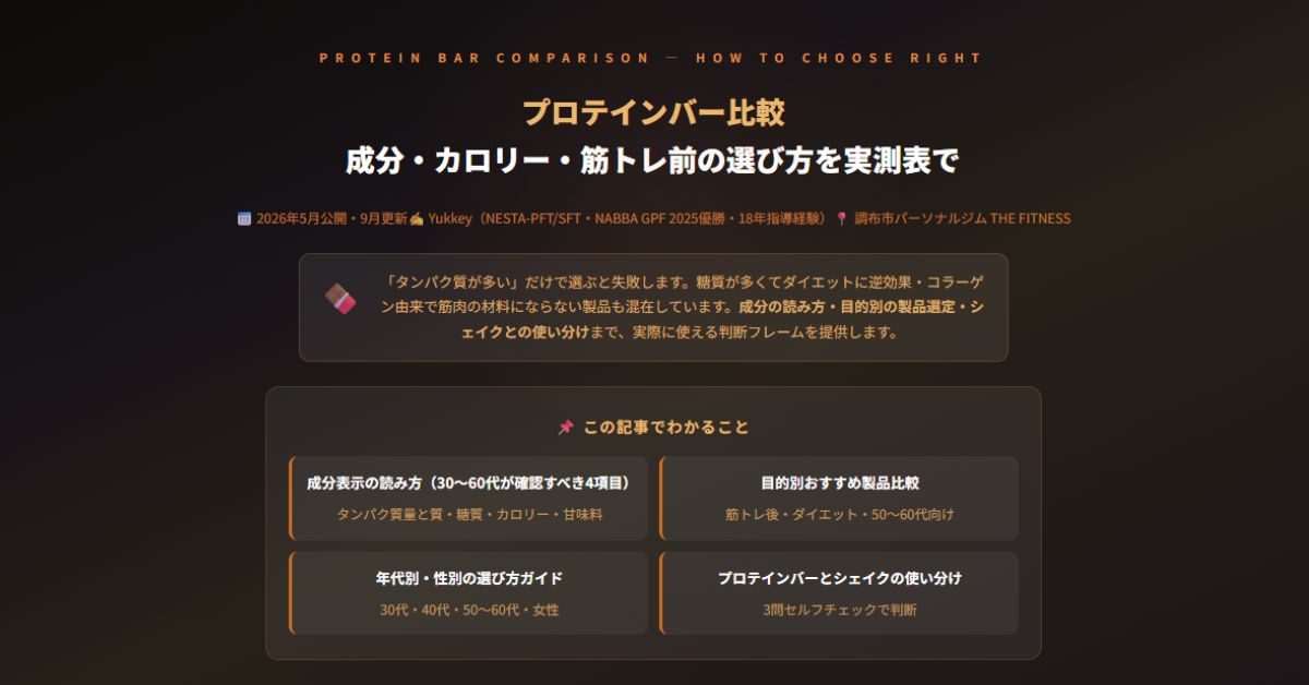 プロテインバー比較