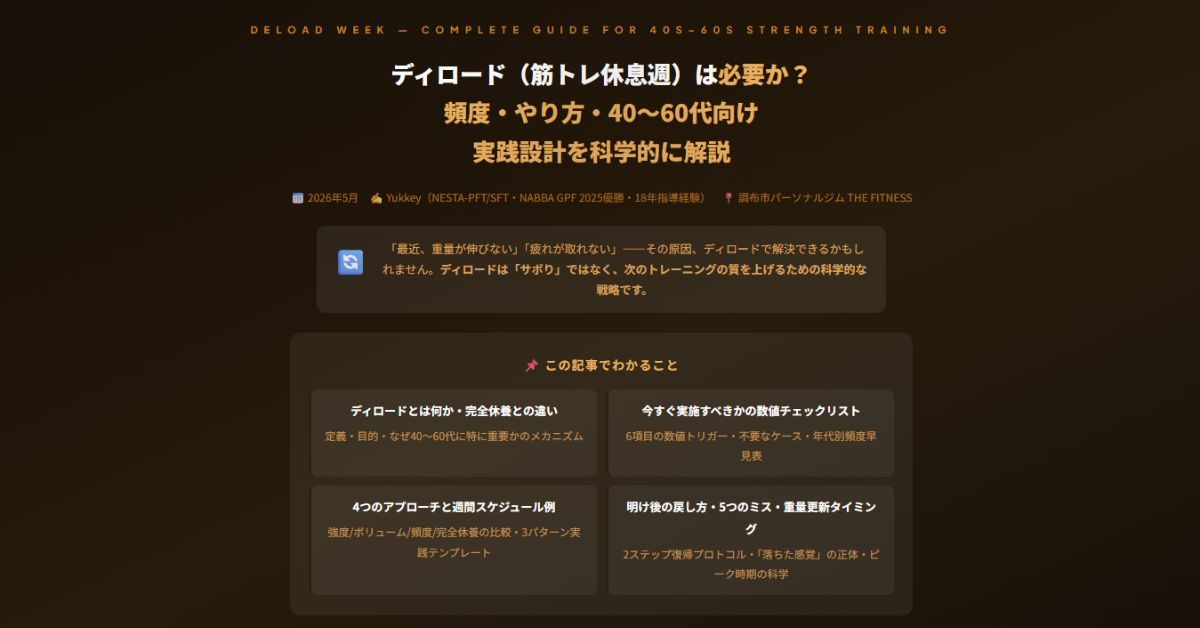 ディロード（筋トレ休息週）