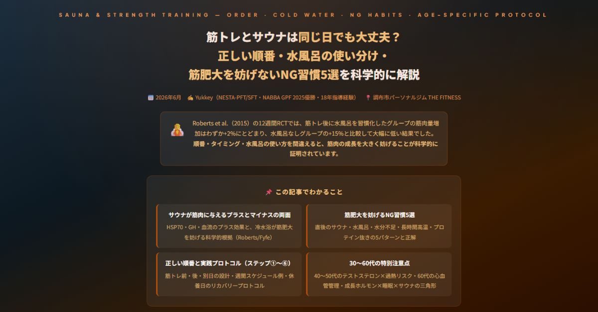 筋トレとサウナ