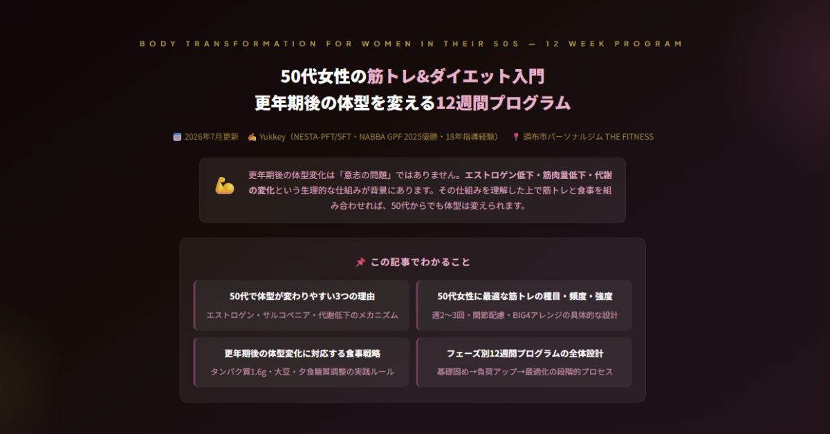 50代女性の筋トレ&ダイエット入門