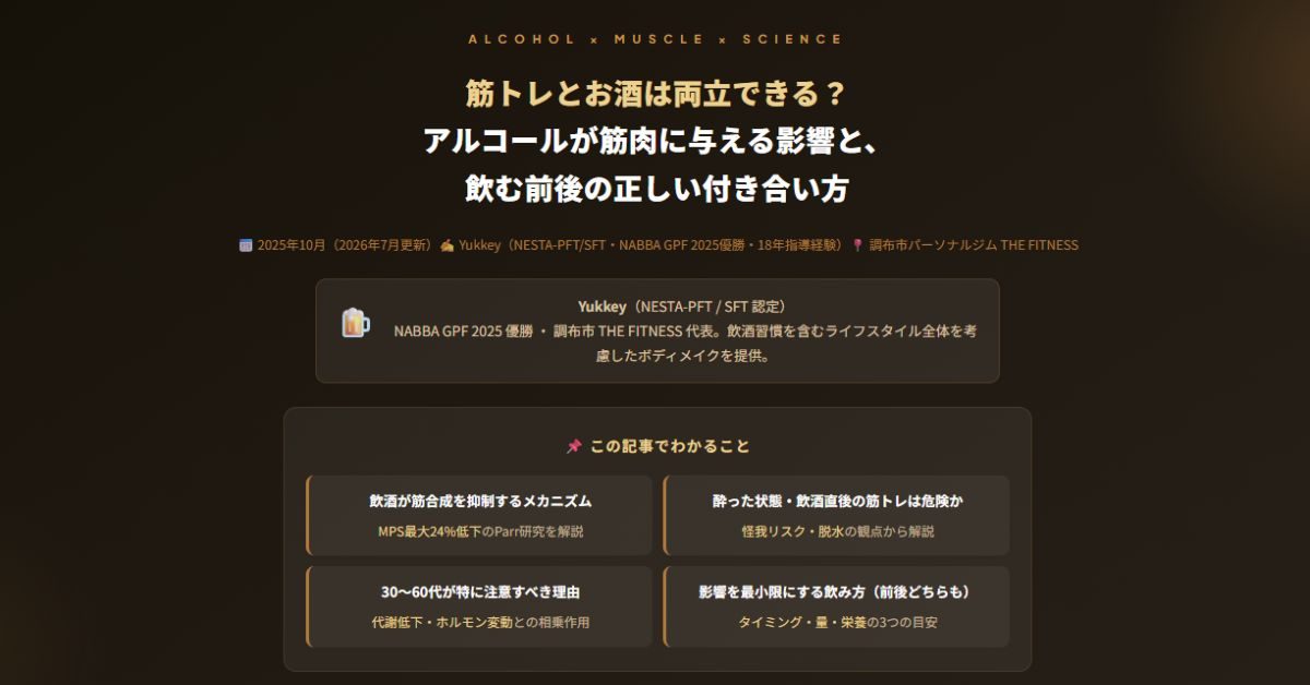 アルコールが筋肉に与える影響