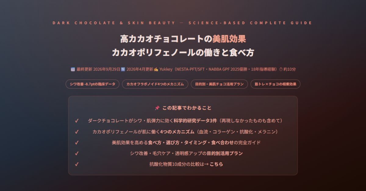 高カカオチョコレートの美肌効果