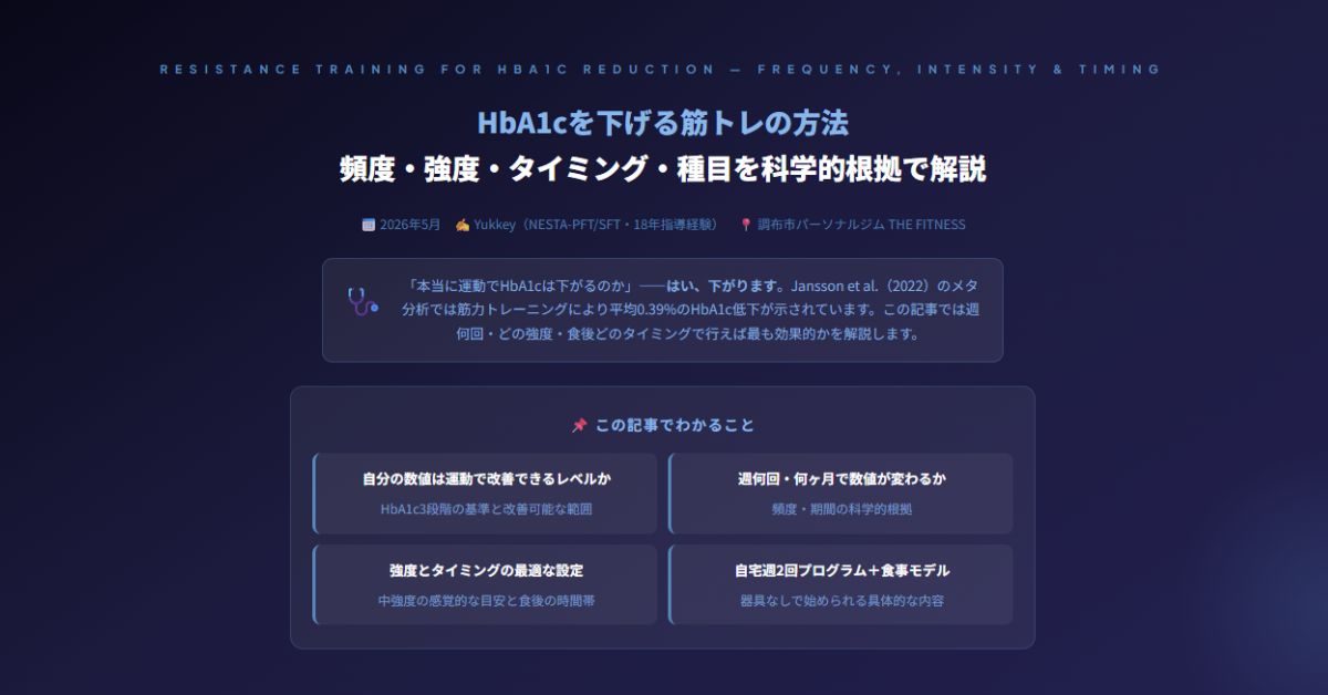 HbA1cを下げる筋トレの方法