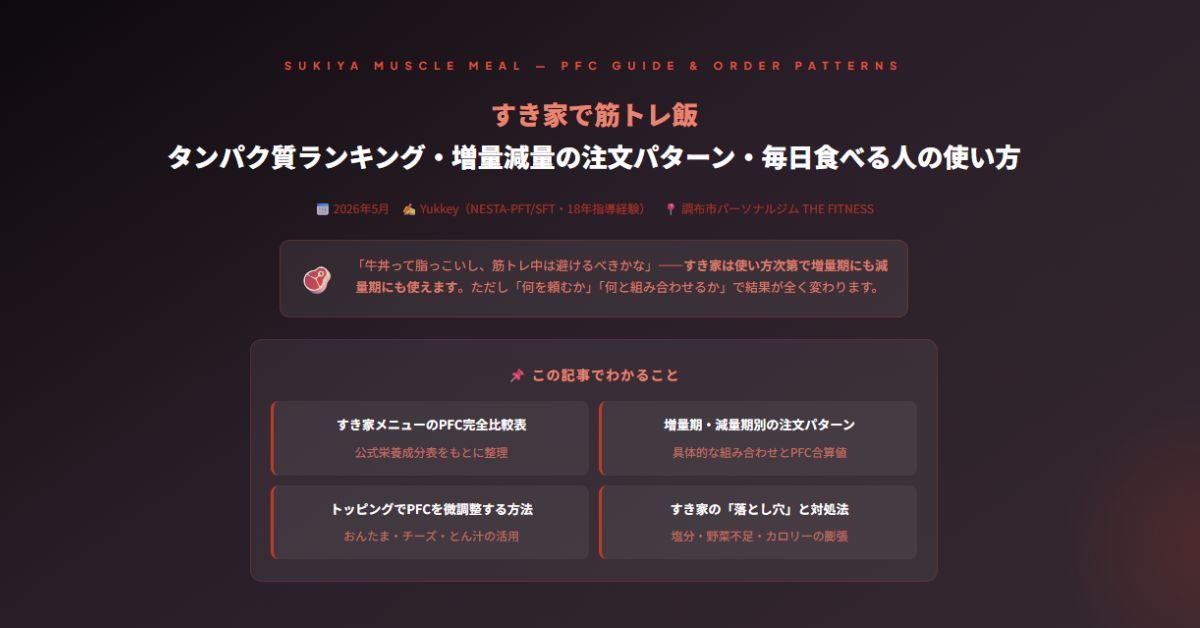 すき家で筋トレ飯