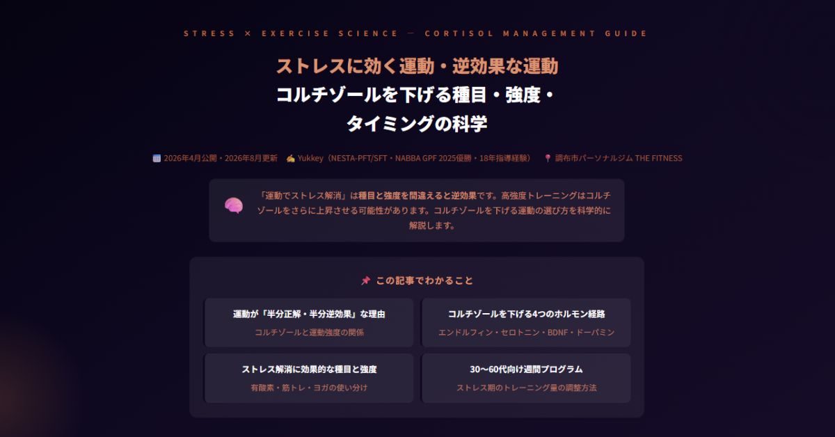 ストレスに効く運動・逆効果な運動