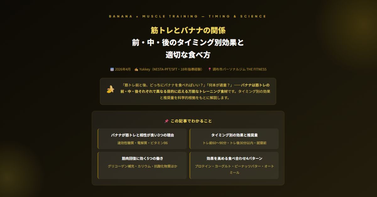 筋トレとバナナ