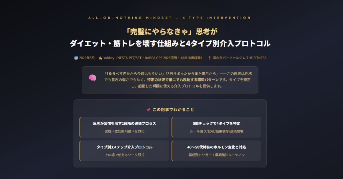 「完璧にやらなきゃ」思考