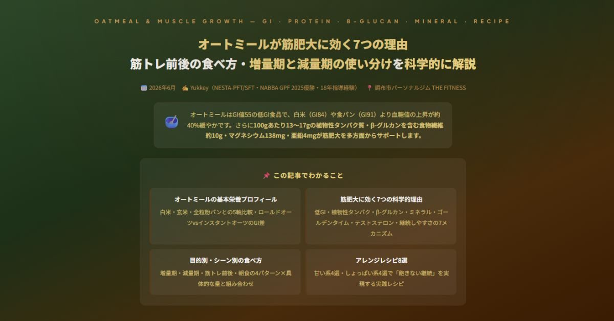 オートミールの筋肥大効果