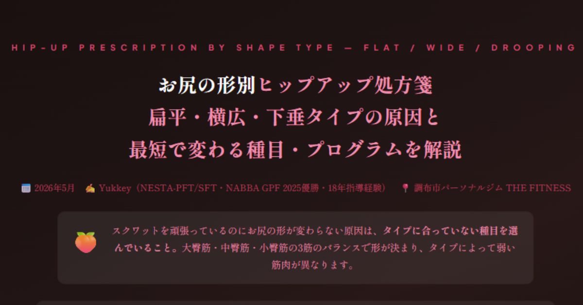 お尻の形別ヒップアップ