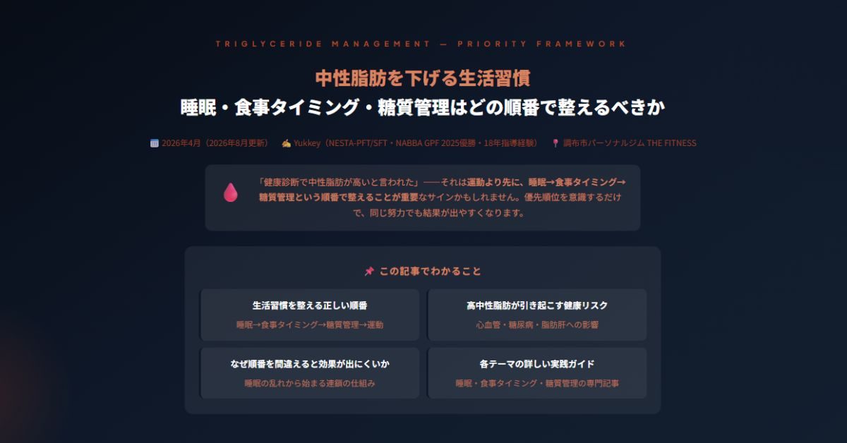 中性脂肪を下げる生活習慣
