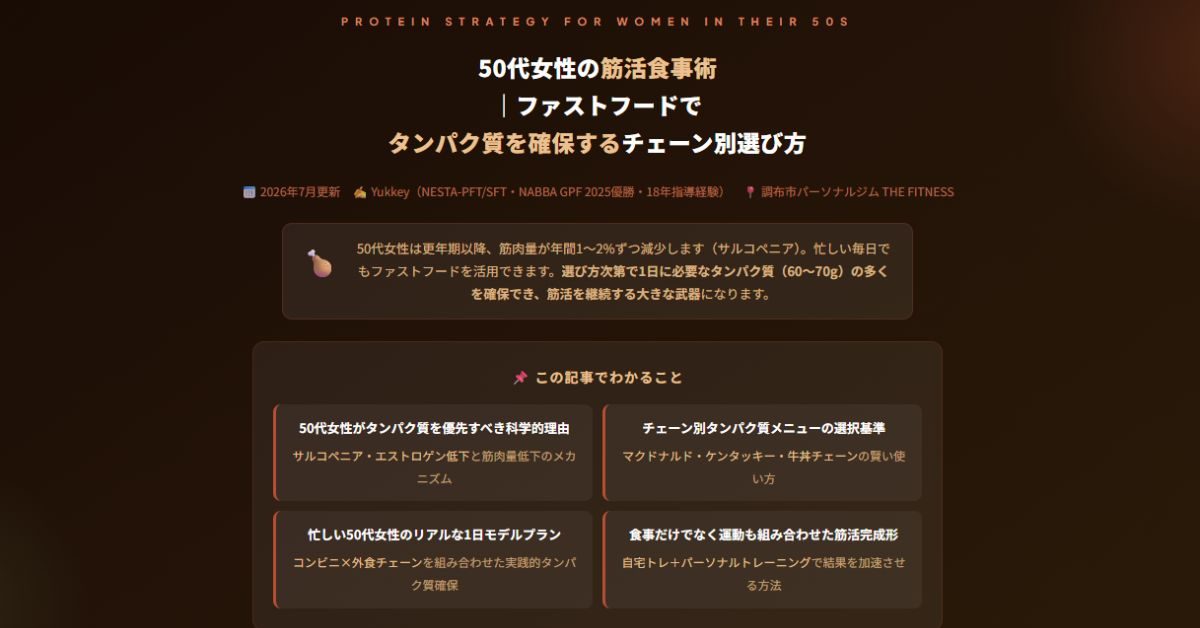 50代女性の筋活食事術