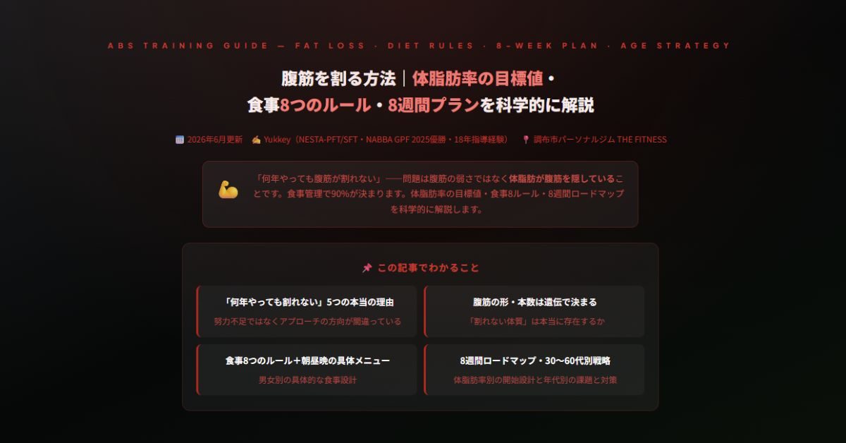 腹筋を割る方法