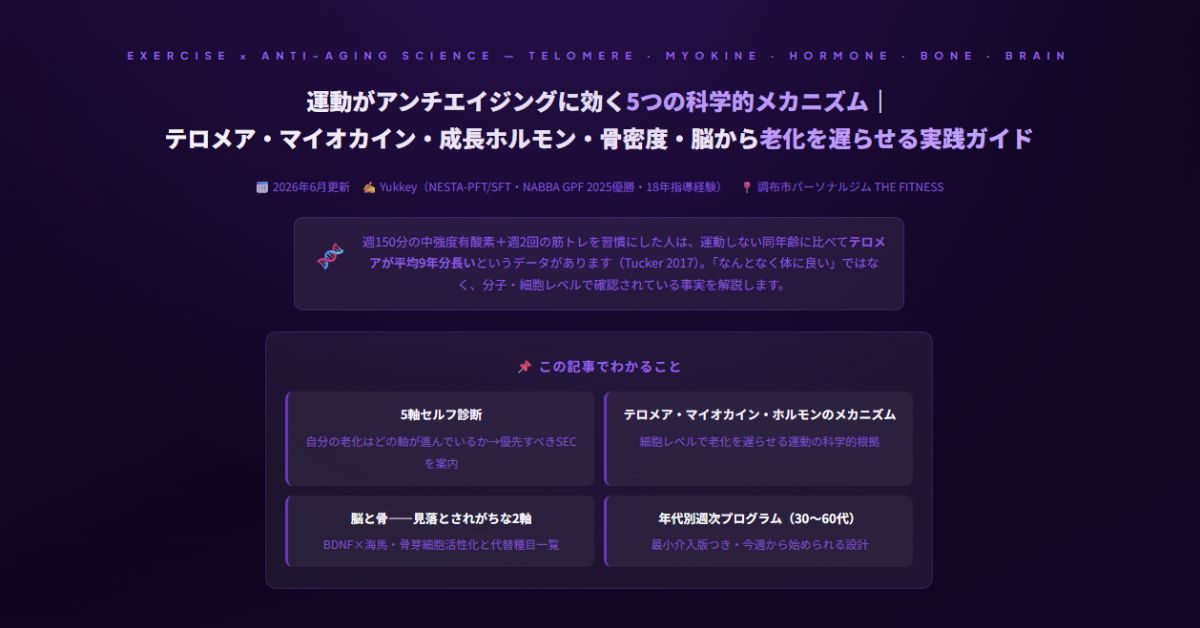 運動がアンチエイジングに効く5つの科学的メカニズム