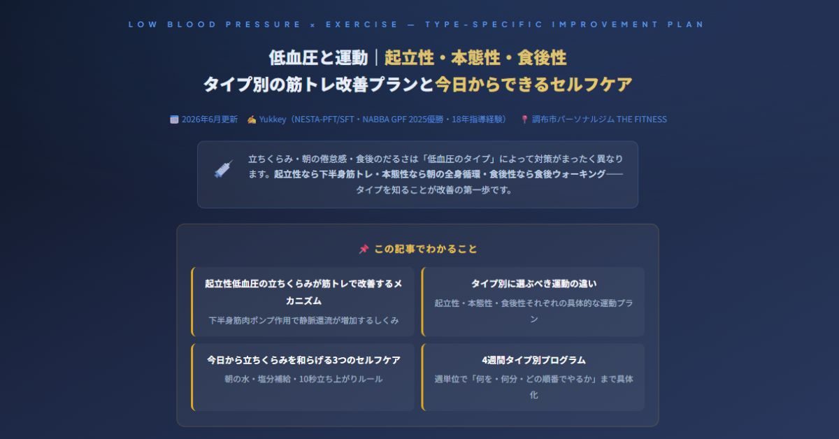 低血圧と運動