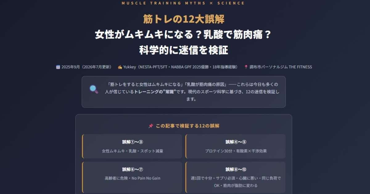 筋トレの12大誤解