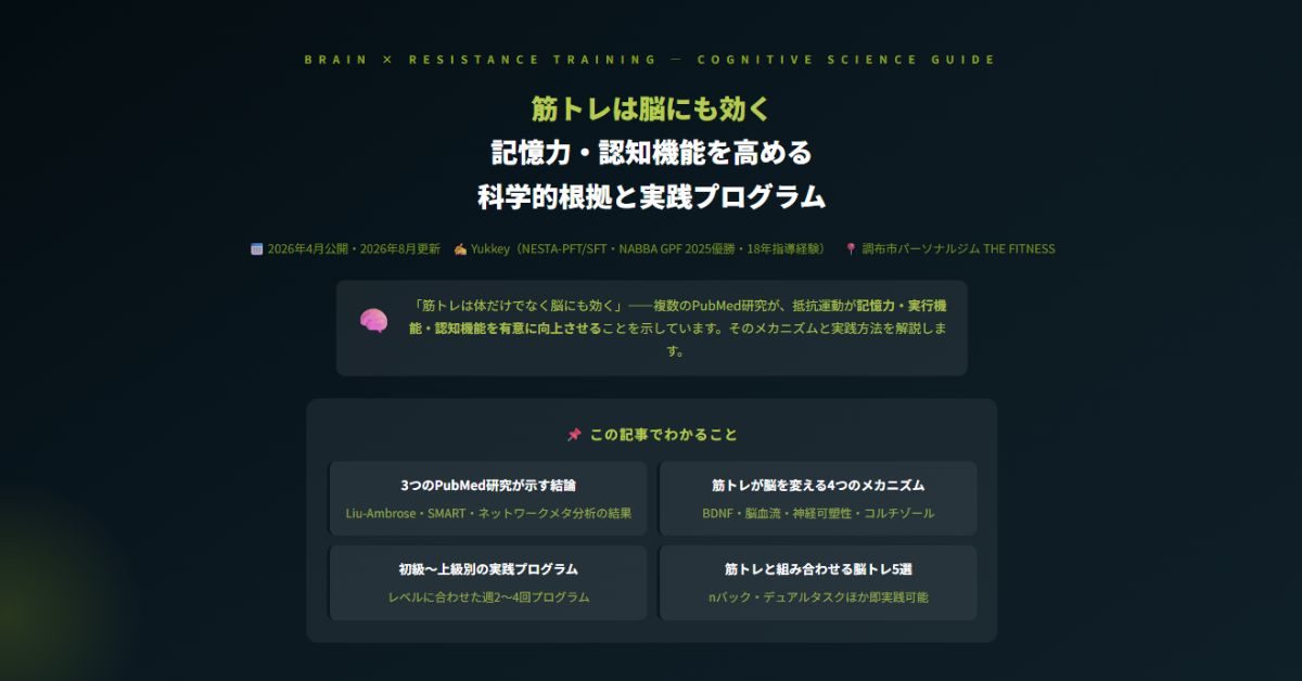 筋トレは脳にも効く