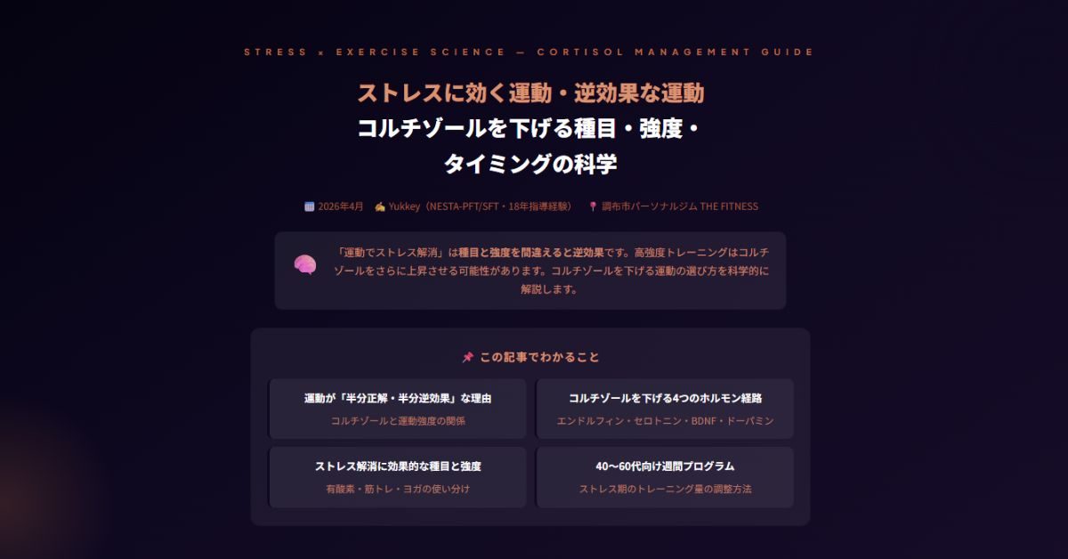 ストレスに効く運動・逆効果な運動
