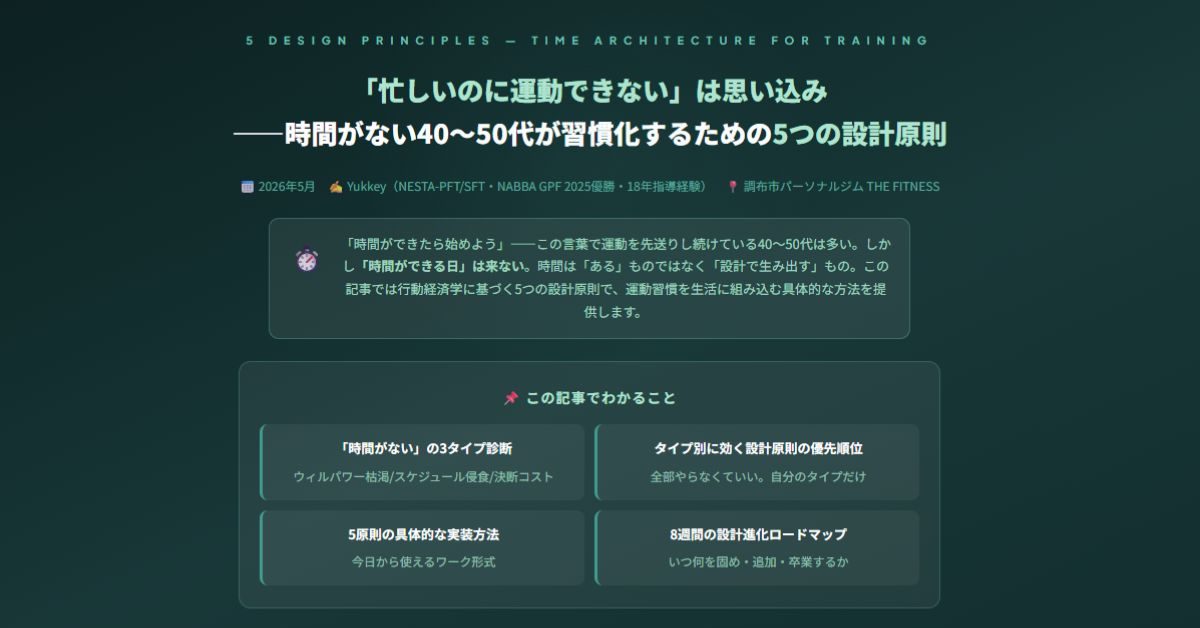 忙しいのに運動できない