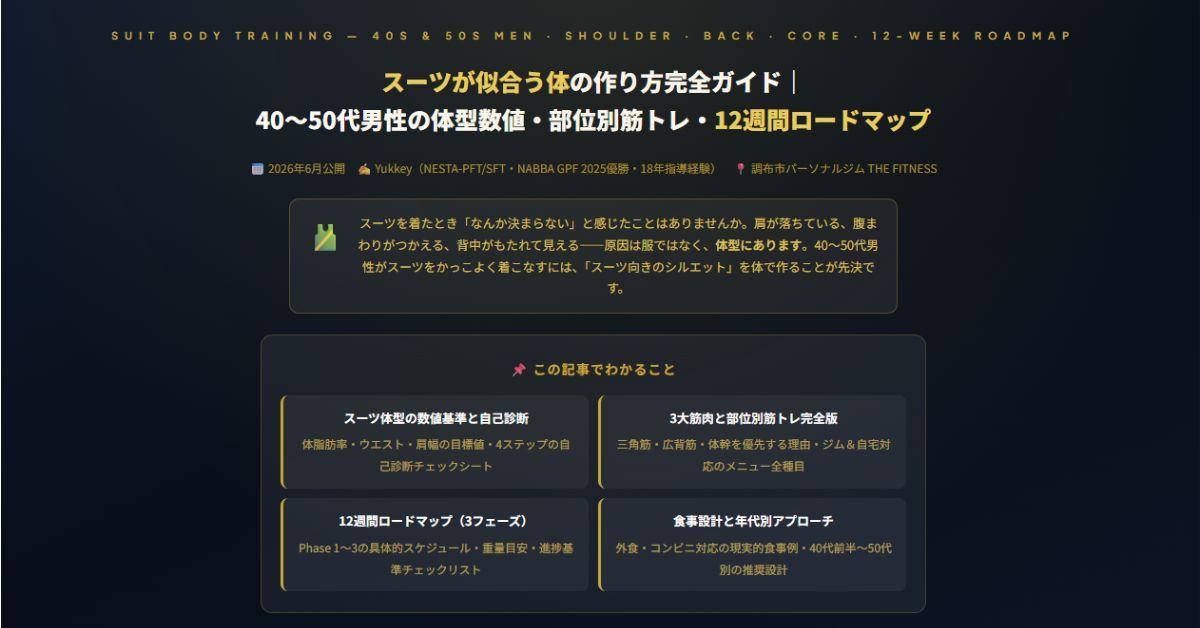 スーツが似合う体の作り方