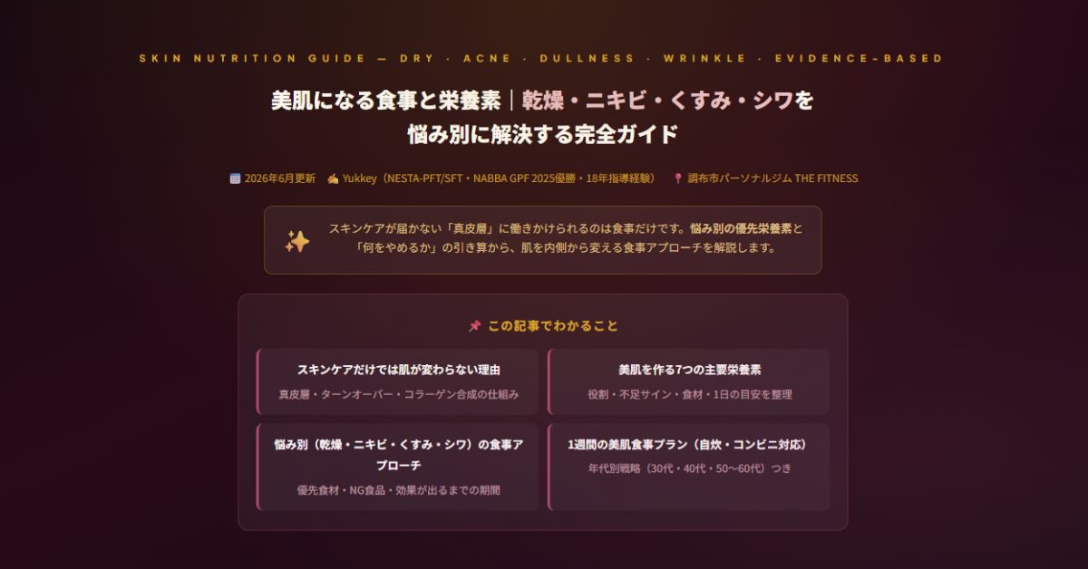 美肌になる食事と栄養素