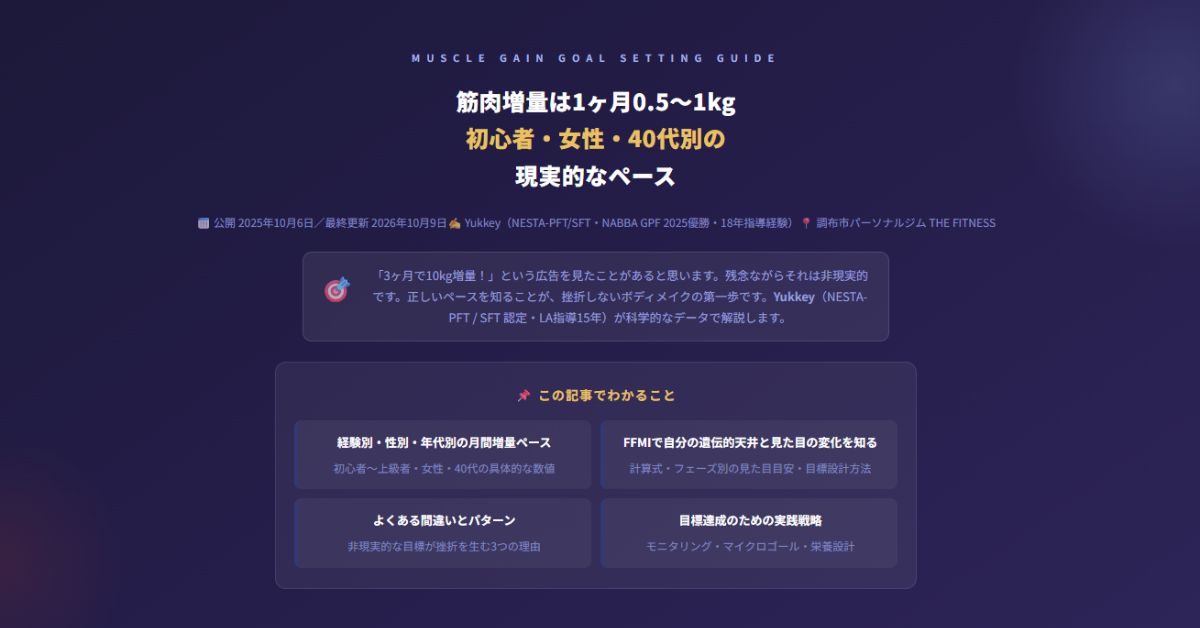 筋肉増量は1ヶ月0.5〜1kg