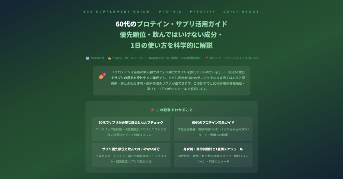 60代のプロテイン・サプリ活用ガイド
