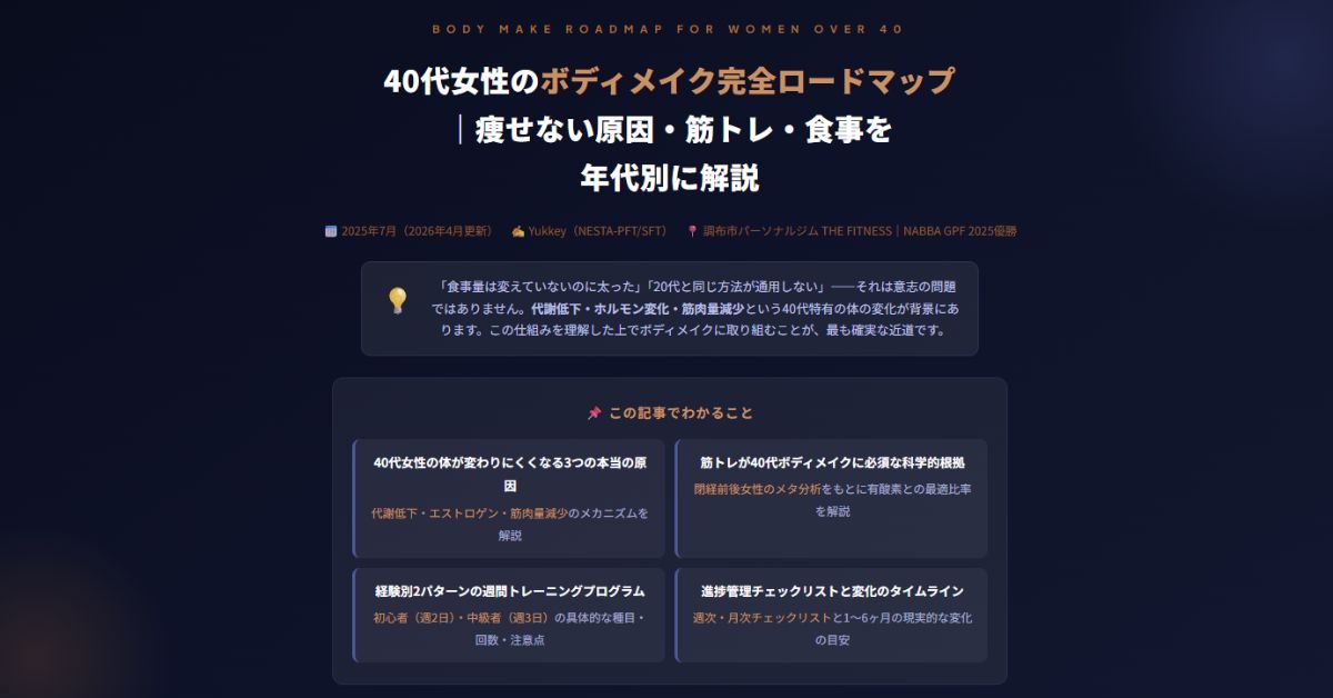 40代女性のボディメイク