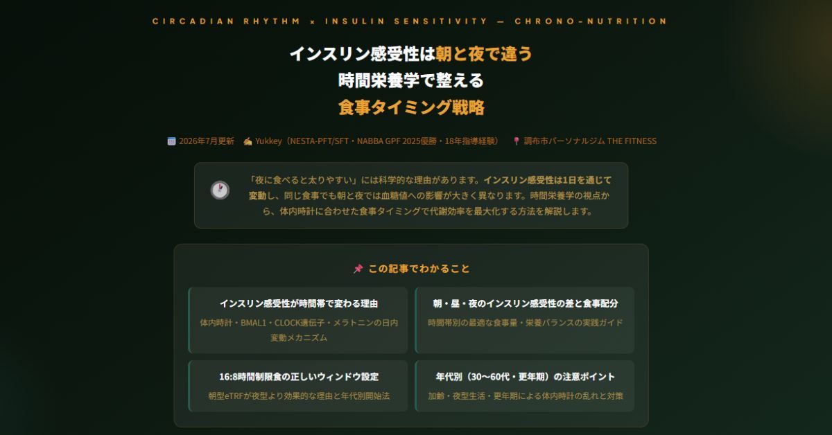 時間栄養学で整える食事タイミング