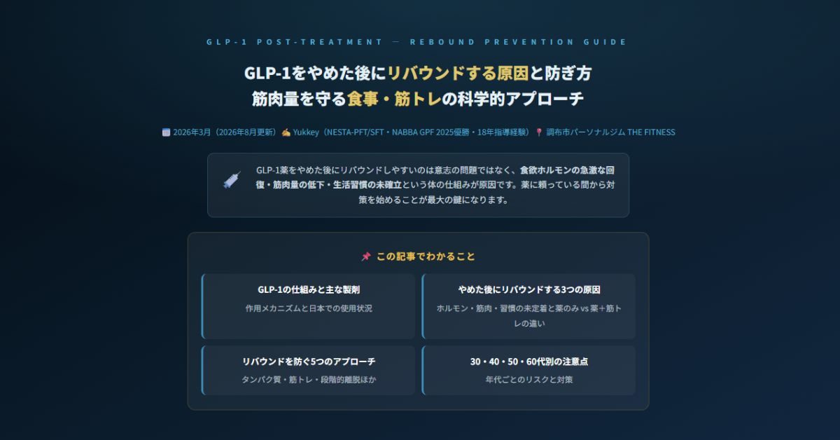 GLP-1をやめた後にリバウンドする原因と防ぎ方