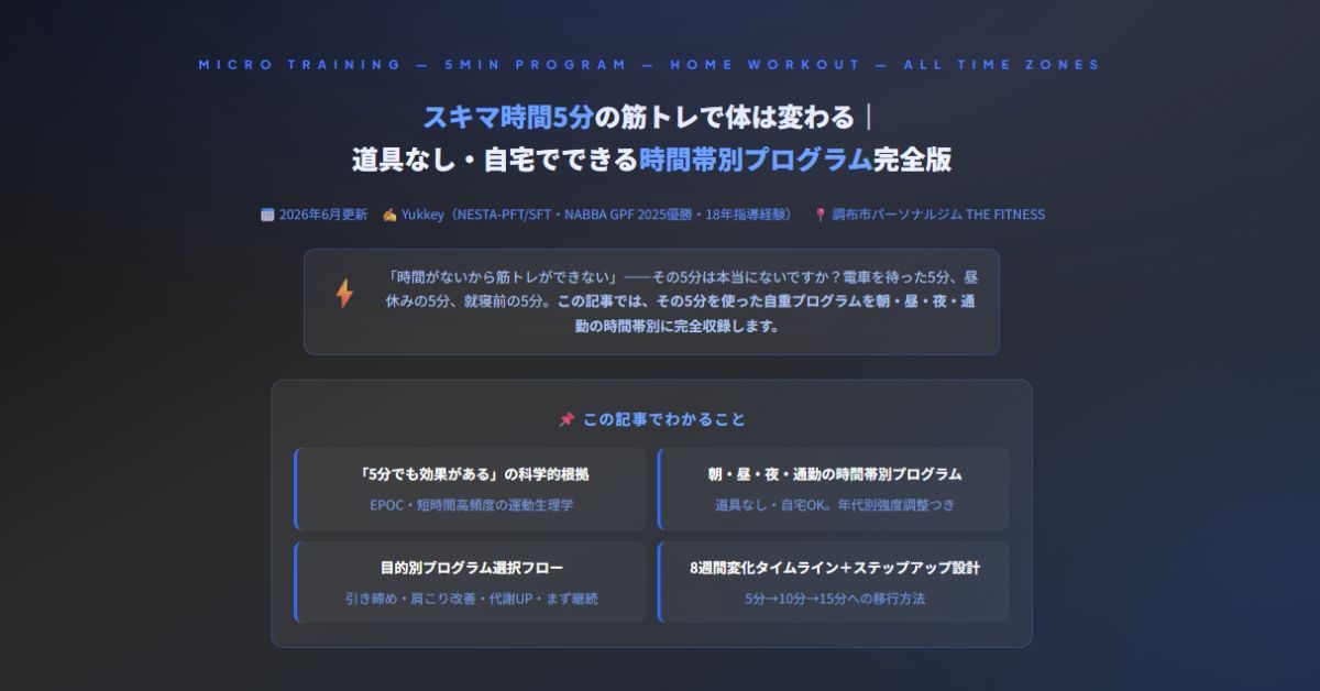 スキマ時間5分の筋トレ