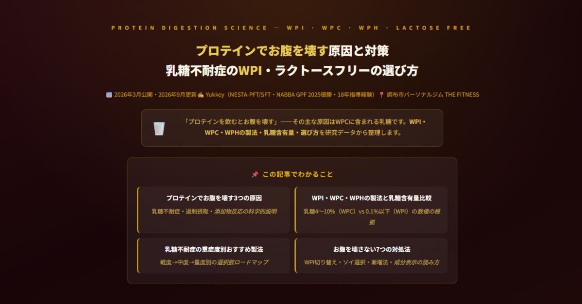プロテインでお腹を壊す原因と対策