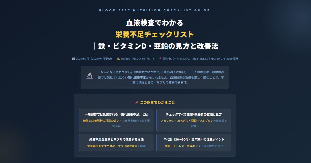 血液検査でわかる隠れ栄養不足