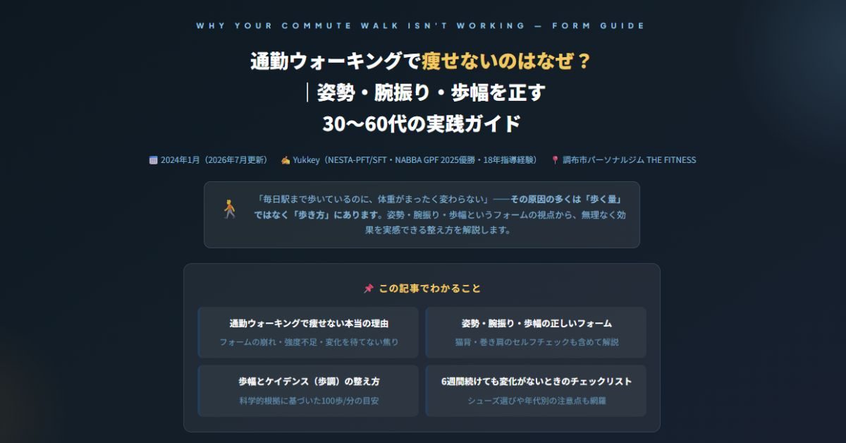 通勤ウォーキングで痩せないのはなぜ？