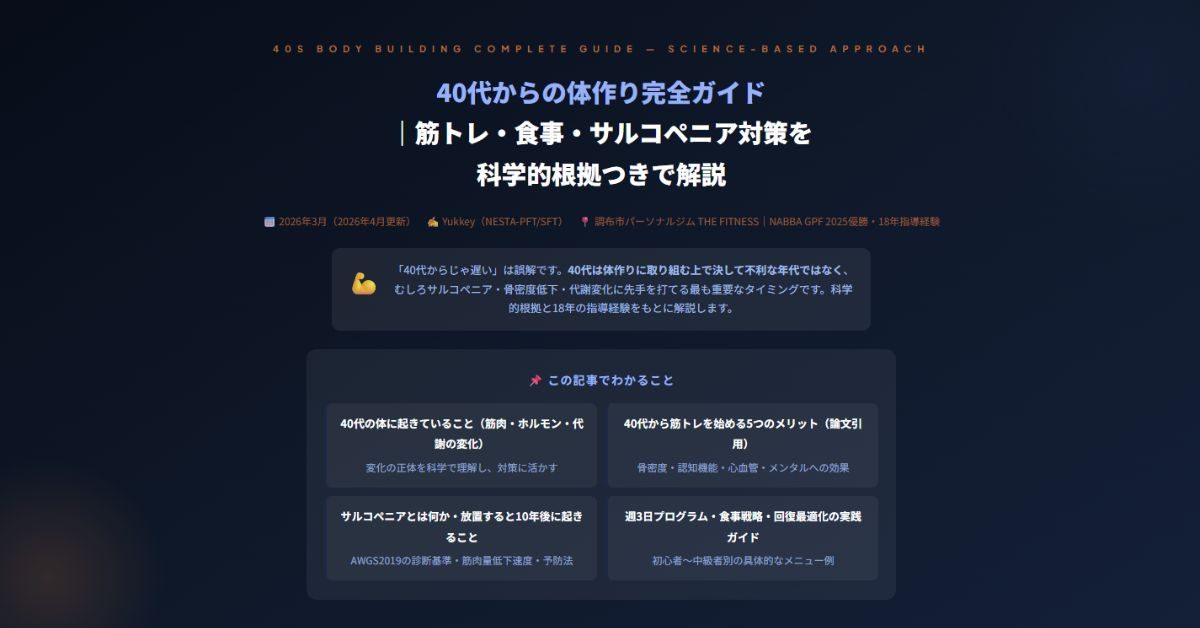 40代からの体作り完全ガイド