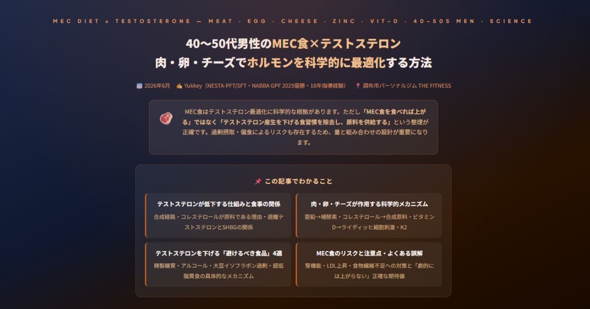 MEC食×テストステロン